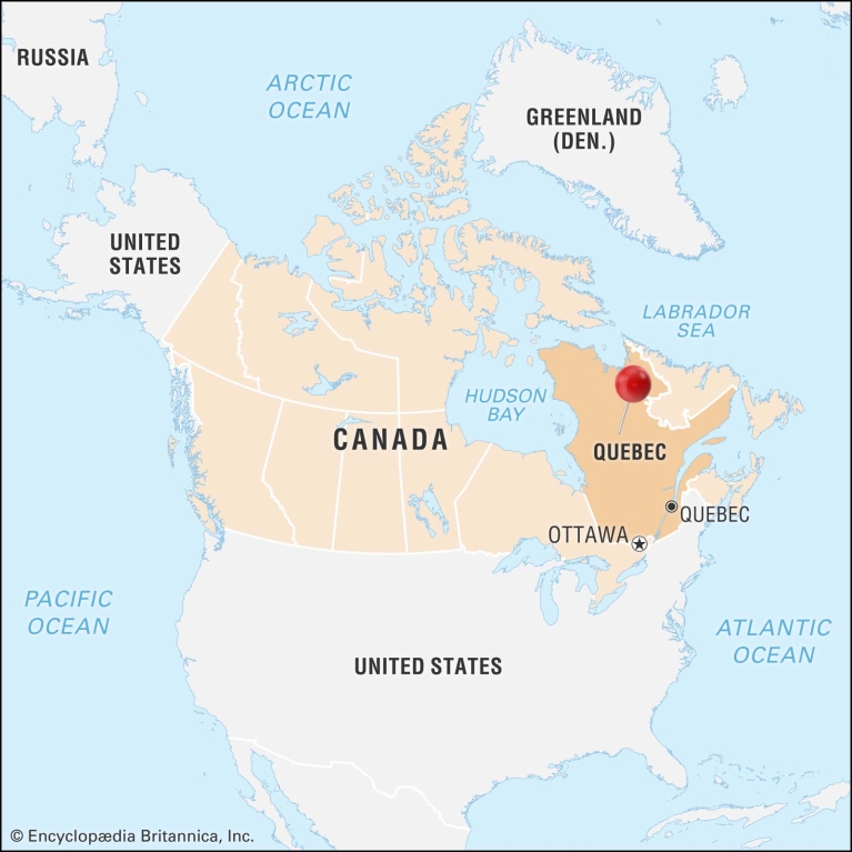 نقشه کبک کانادا
