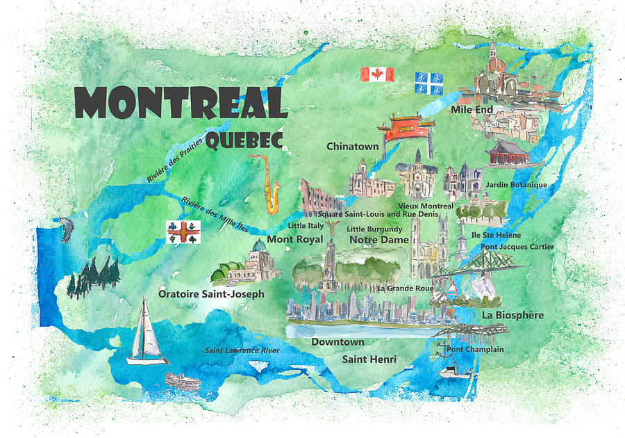 نقشه مونترال کانادا - استان مونترال کانادا